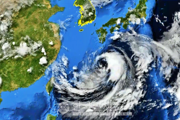 제6호 태풍 카눈 위성사진
