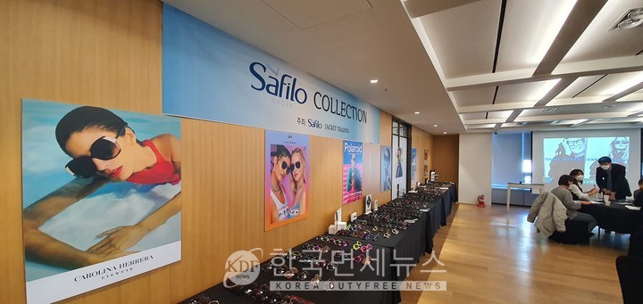 사필로와 재키상사가 18일 서울 서초동 하나은행 골드VIP 컨퍼런스룸에서 '2022 사필로 S/S 컬렉션'을 개최했다. 사진=권한일 기자