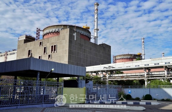 지난 11일 자포리자 원자력 발전소 모습