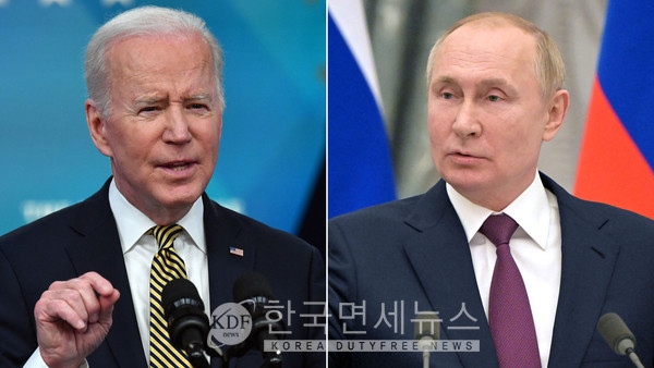 조 바이든 美 대통령 "푸틴 우크라이나 침략 댓가 치룰 것"